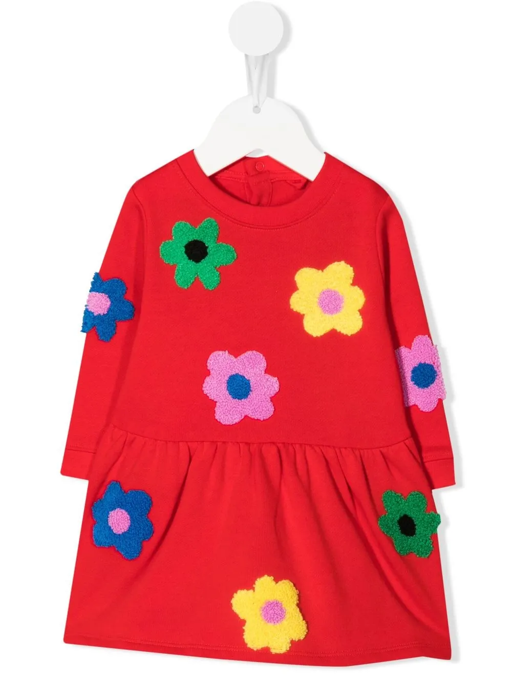 

Stella McCartney Kids vestido con bordado floral - Rojo