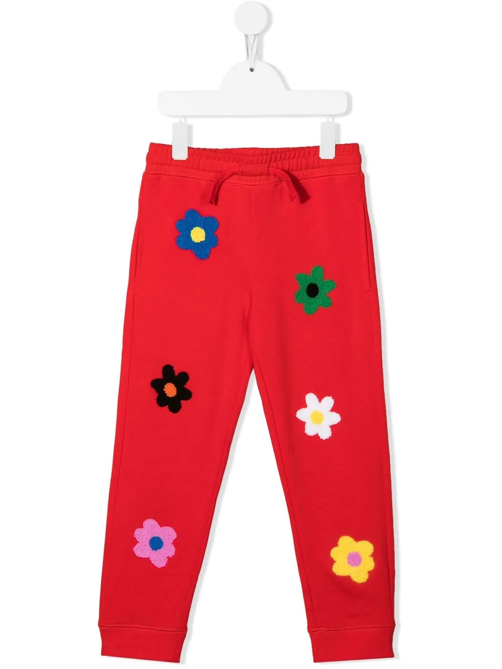 

Stella McCartney Kids pants con bordado floral - Rojo