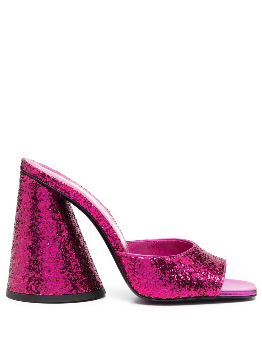 

The Attico metallic slip-on mules - Pink