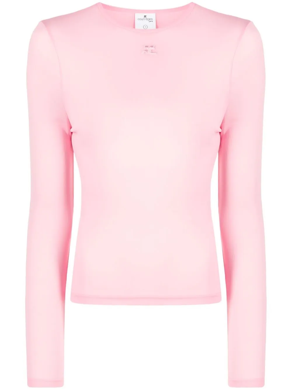 

Courrèges suéter con parche del logo - Rosado