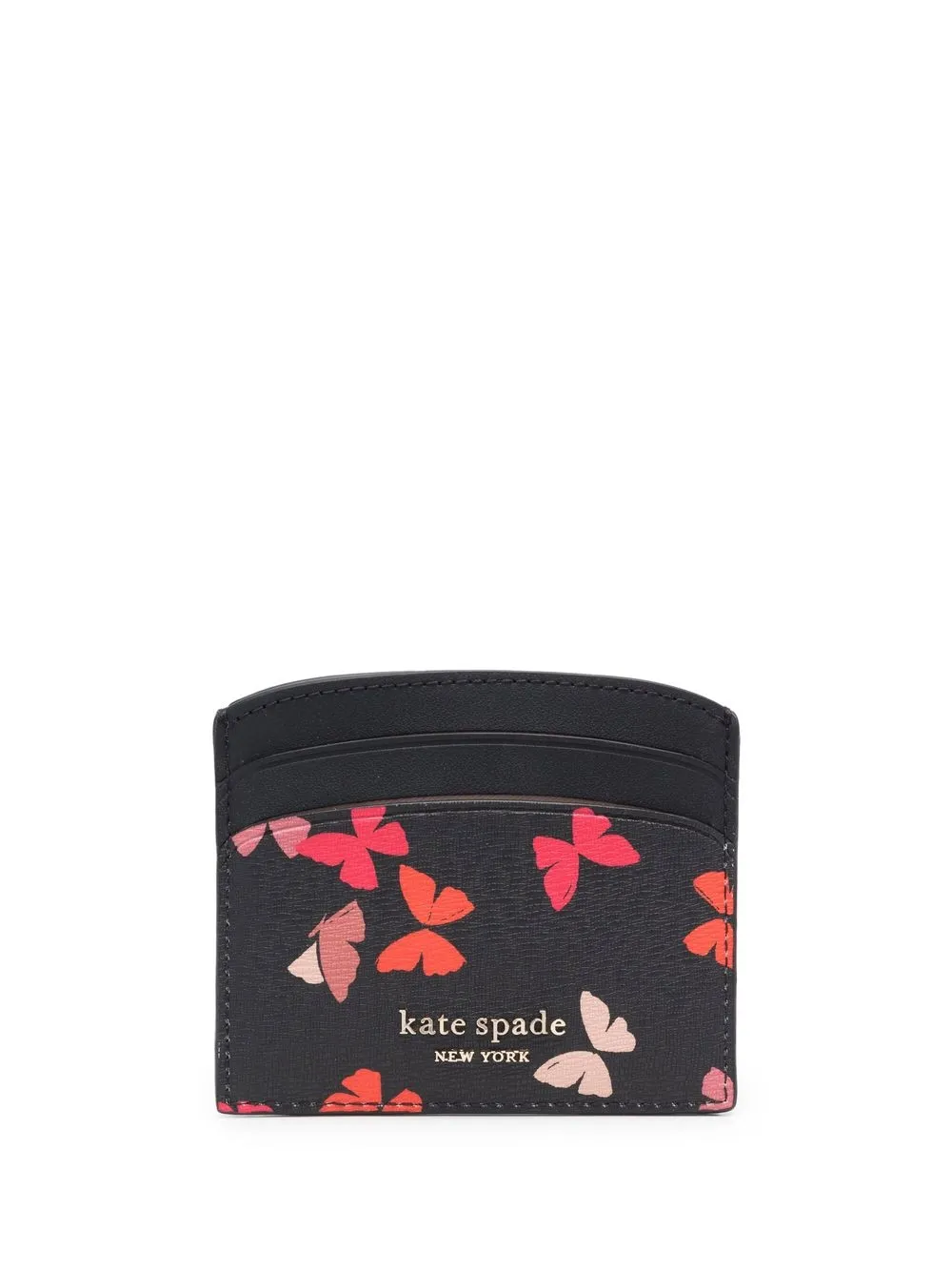 

Kate Spade tarjetero con estampado de mariposas - Negro