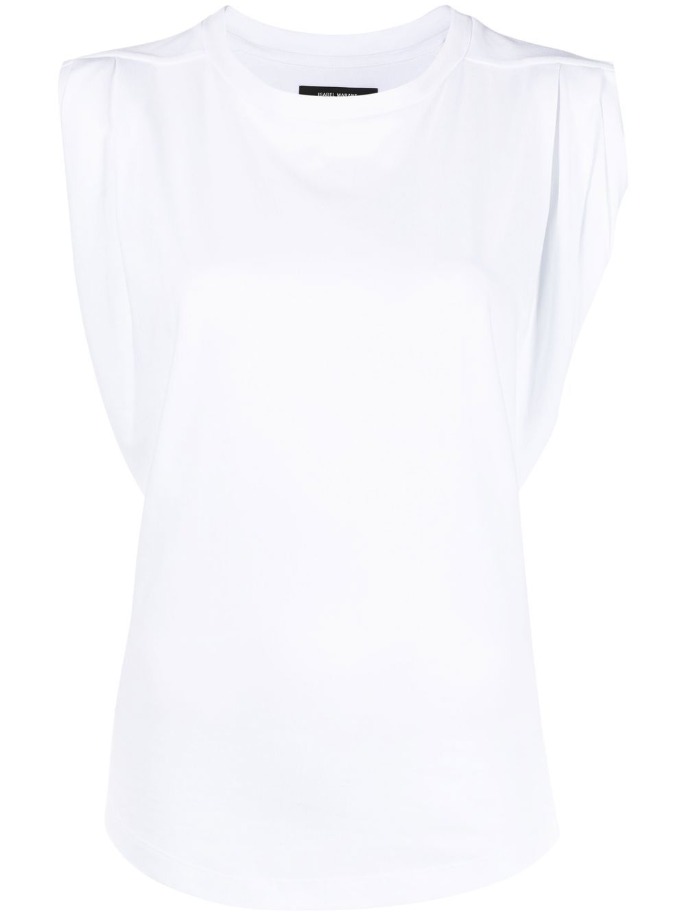 

Isabel Marant playera de manga fruncida - Blanco