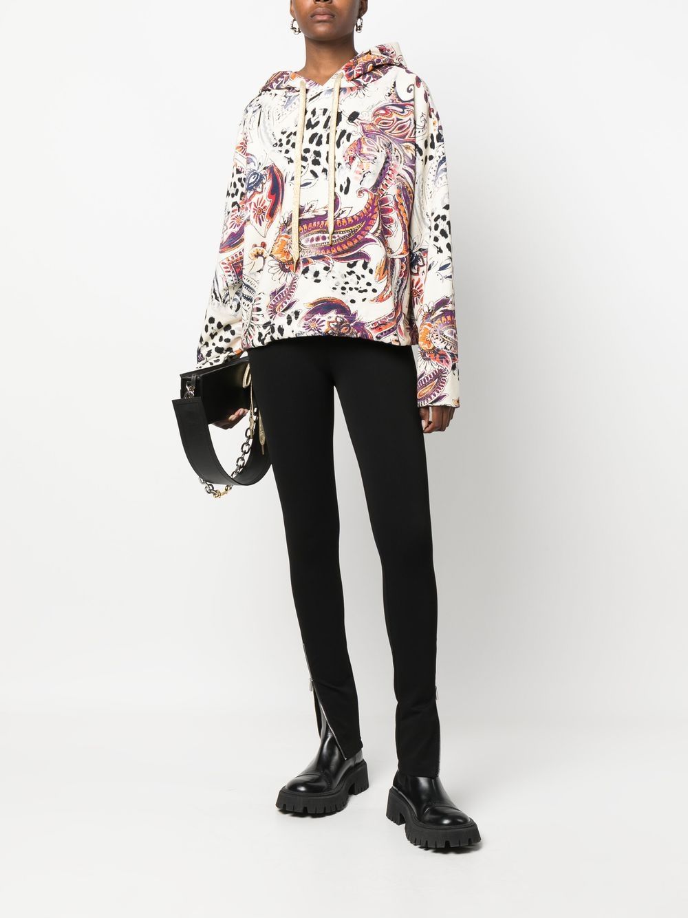 Just Cavalli Hoodie met paisley-print - Beige