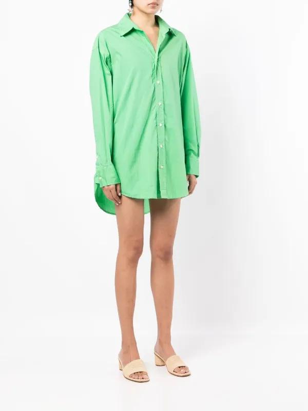 Faithfull The Brand Vega Shirt Dress | Green | FARFETCH