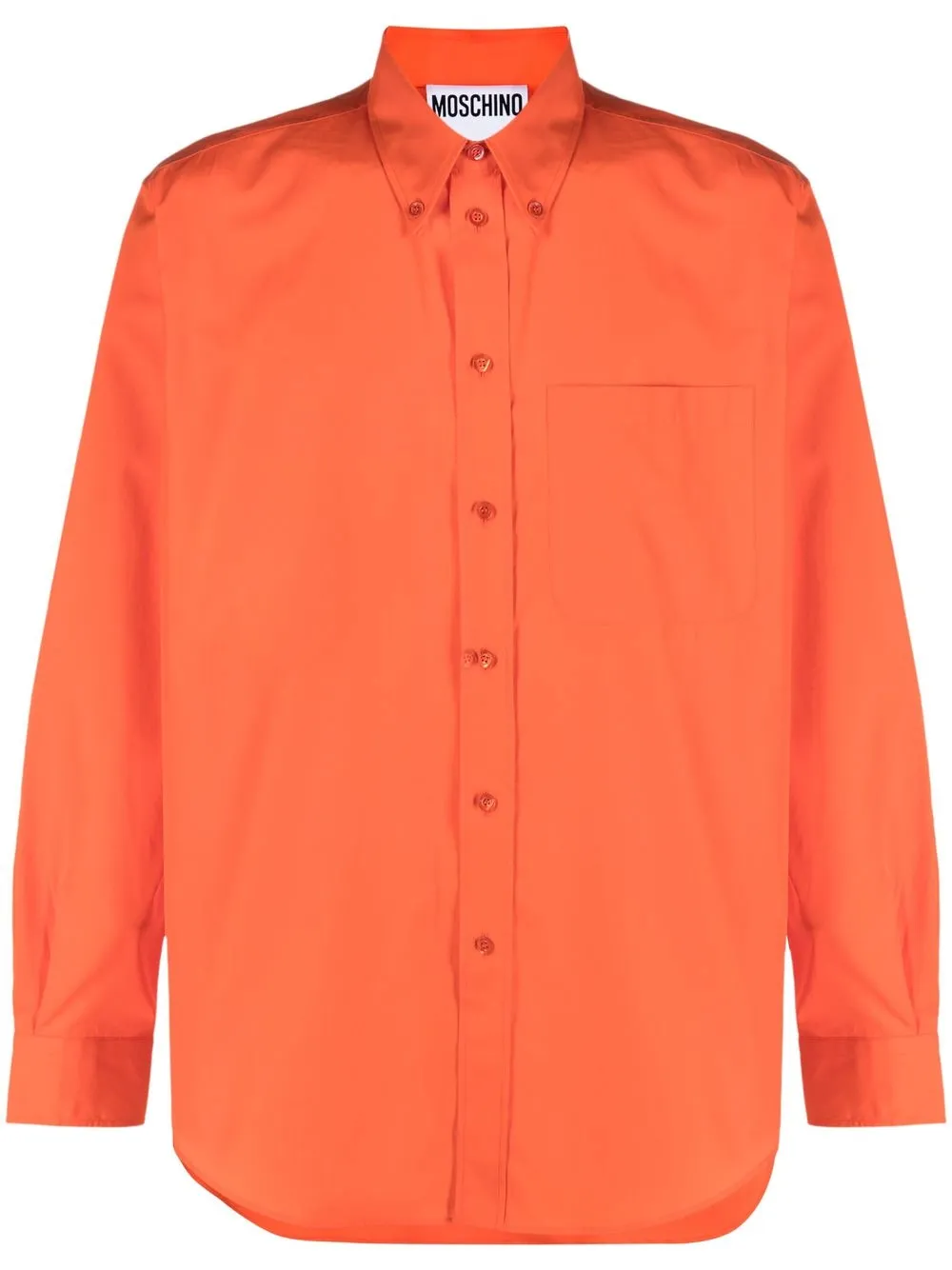 

Moschino playera con logo bordado - Naranja