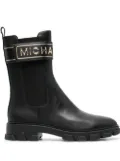 Michael Michael Kors leather logo-stamp boots - Black