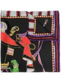 ETRO logo-embroidered chunky-knit scarf - Black