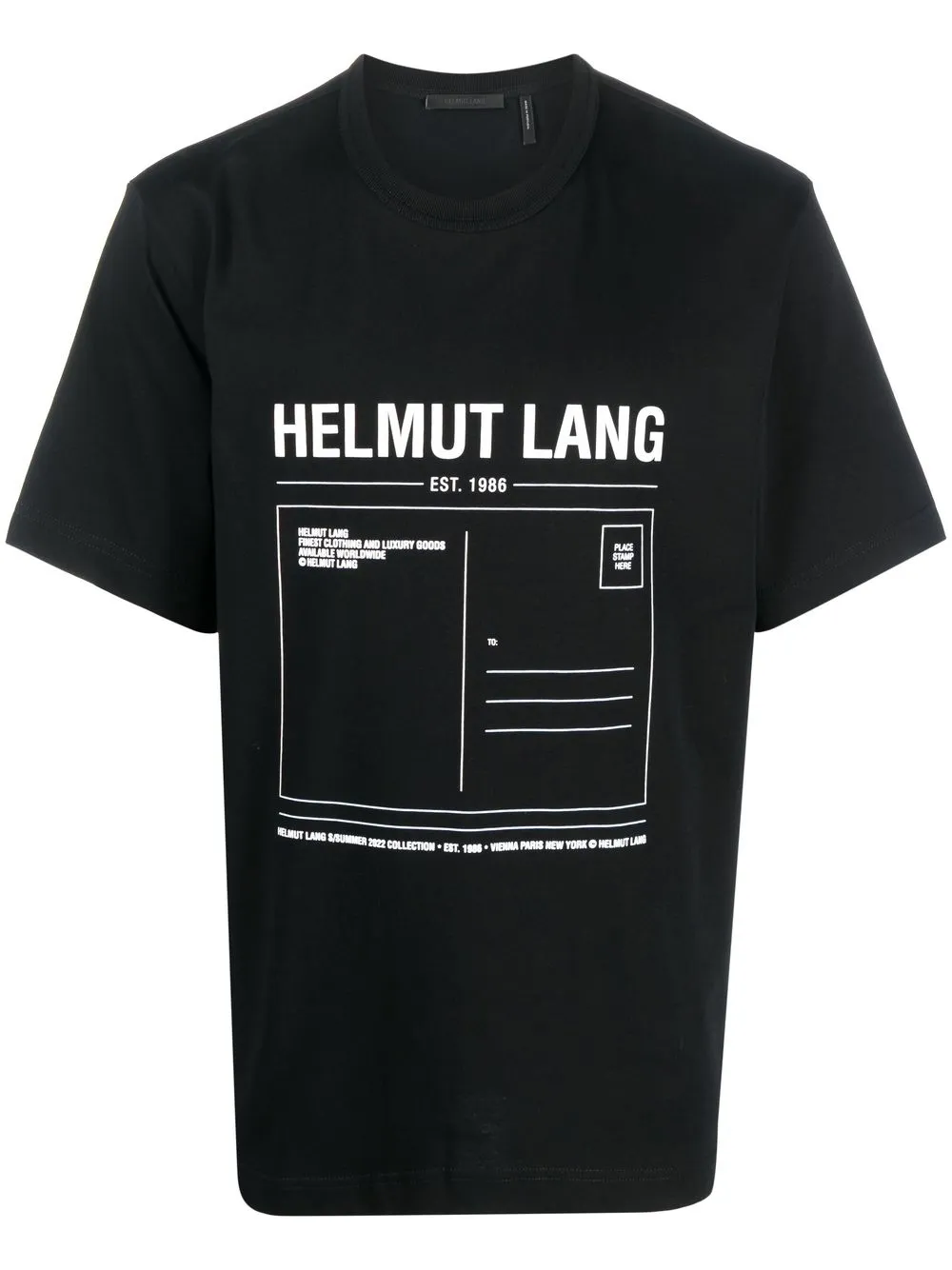 

Helmut Lang postcard-print detail T-shirt - Black