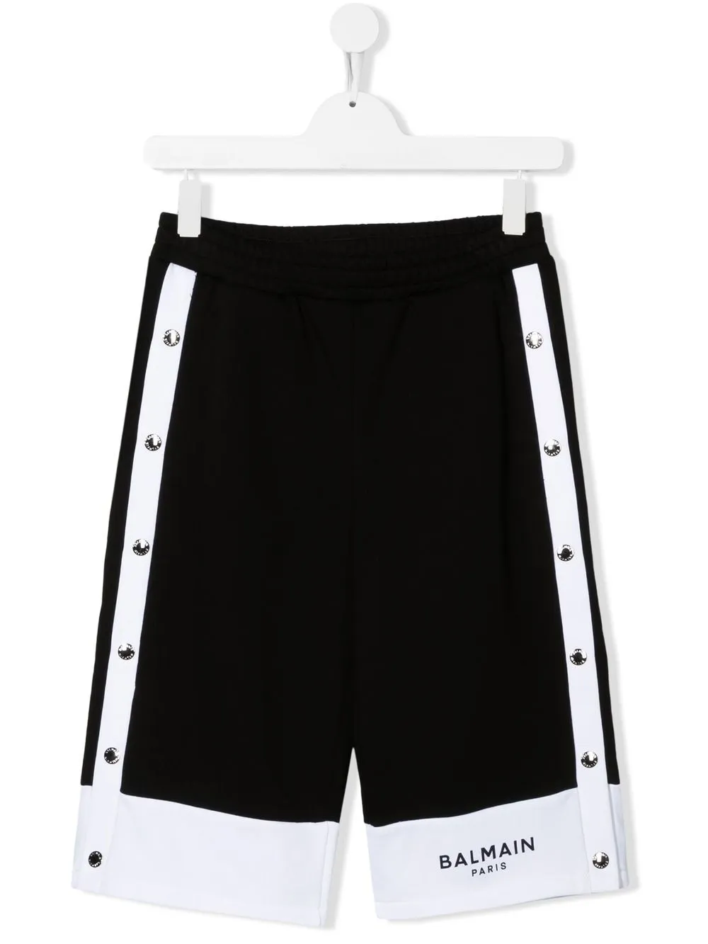 

Balmain Kids shorts con logo estampado - Negro