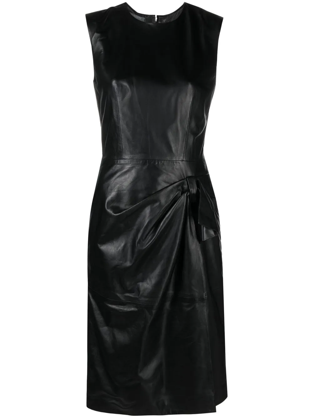 

Alberta Ferretti vestido midi con detalle fruncido - Negro