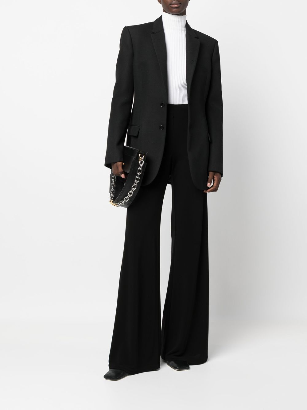 Alberta Ferretti flared wide-leg trousers - Black