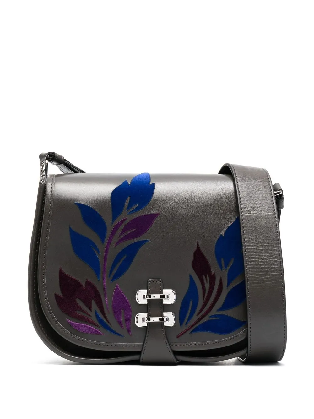 

Alberta Ferretti leaf-print detail shoulder bag - Grey