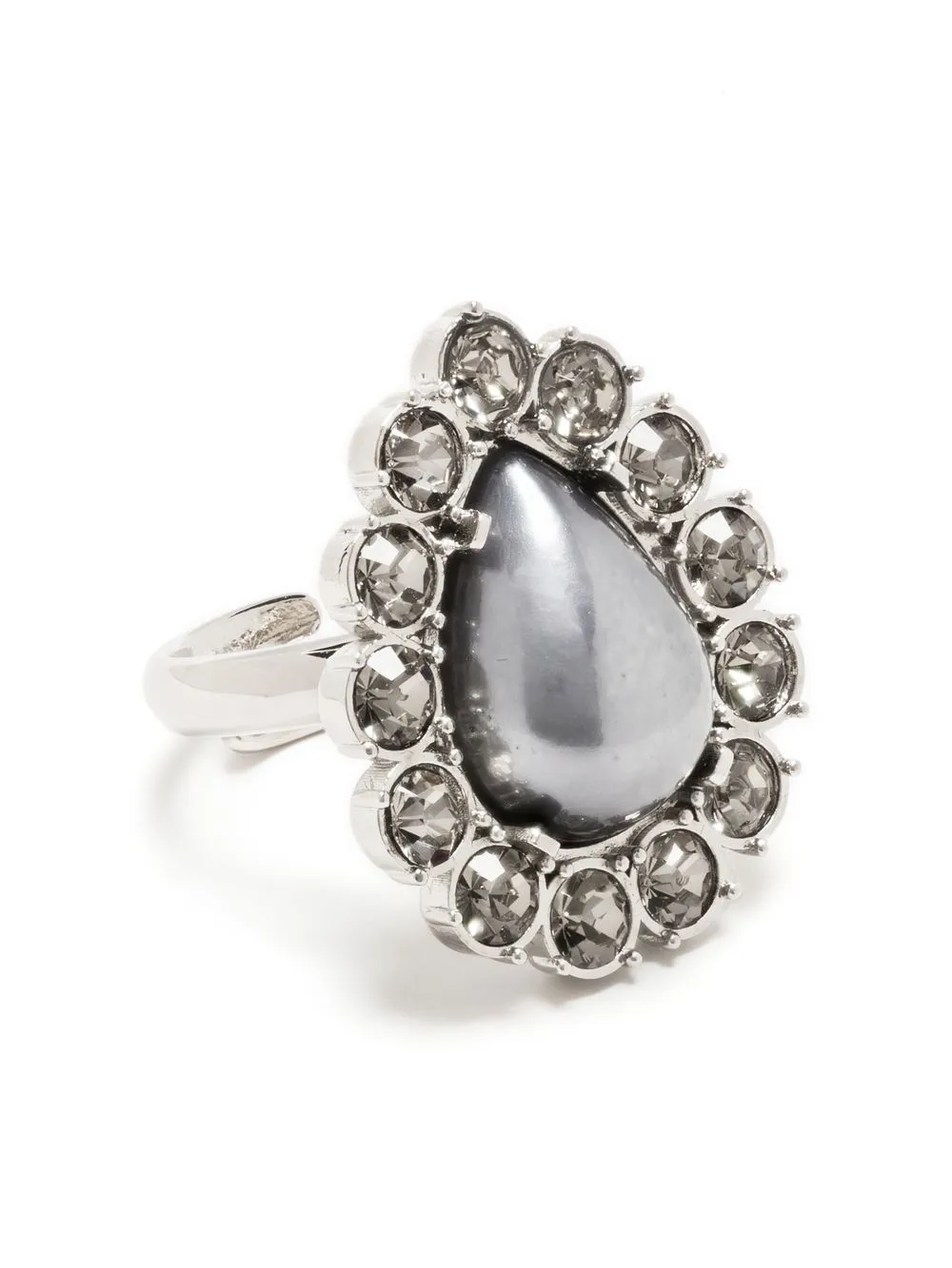 

Alberta Ferretti anillos con detalles de cristal - Plateado