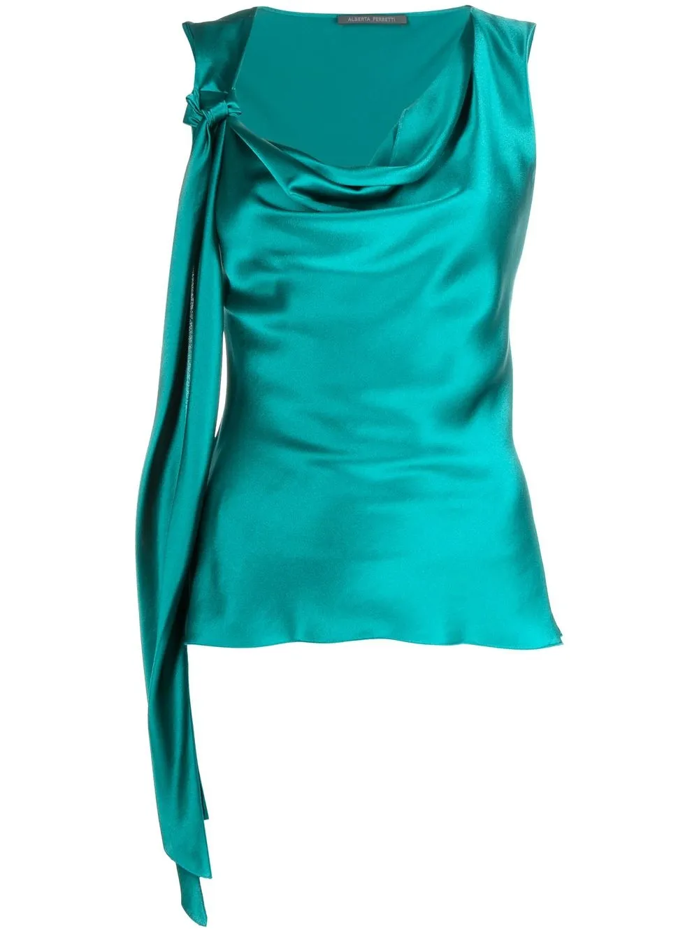 

Alberta Ferretti draped cowl-neck sleeveless top - Green