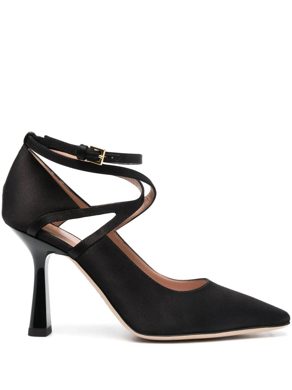 

Alberta Ferretti ankle-buckle 100mm heeled pumps - Black