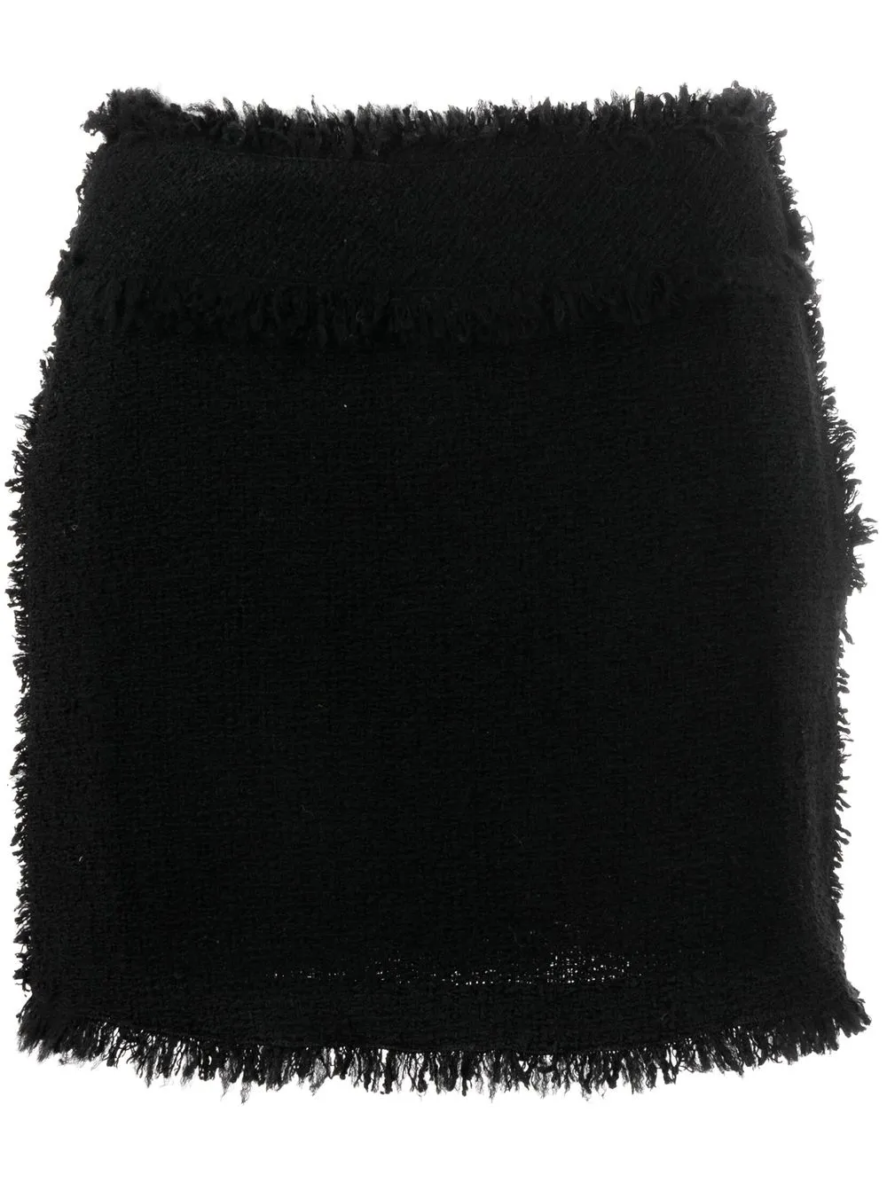 

Alberta Ferretti falda corta de tweed - Negro