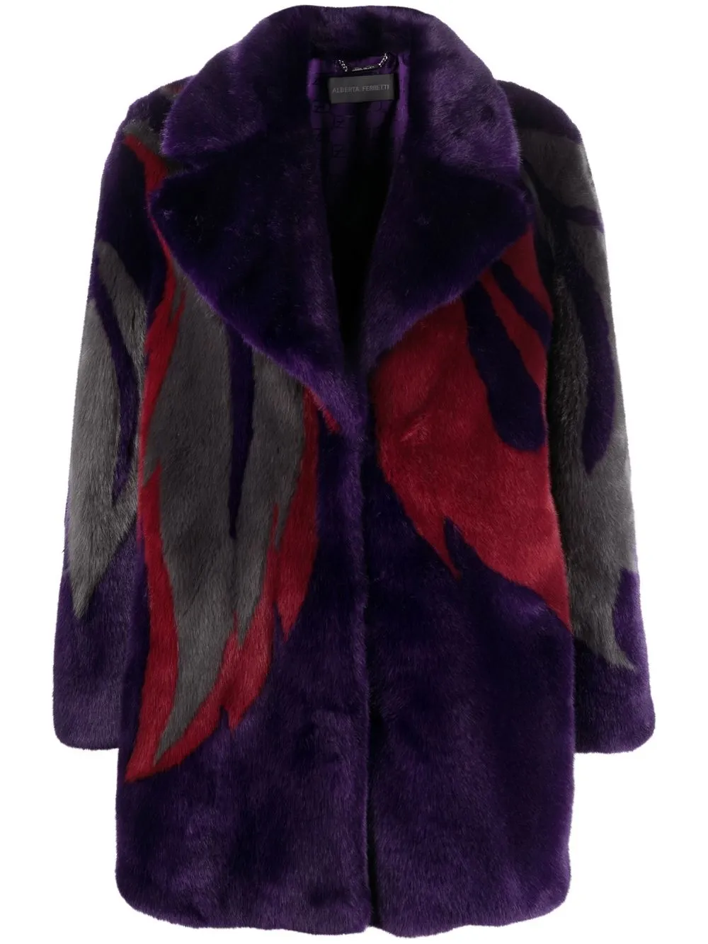 

Alberta Ferretti abrigo de pelo artificial - Morado