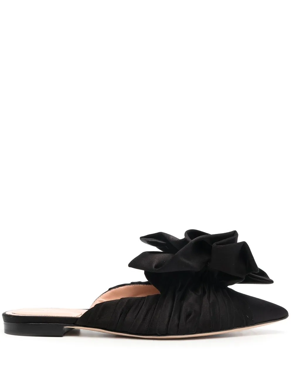 

Alberta Ferretti mules con puntera en punta y volantes - Negro