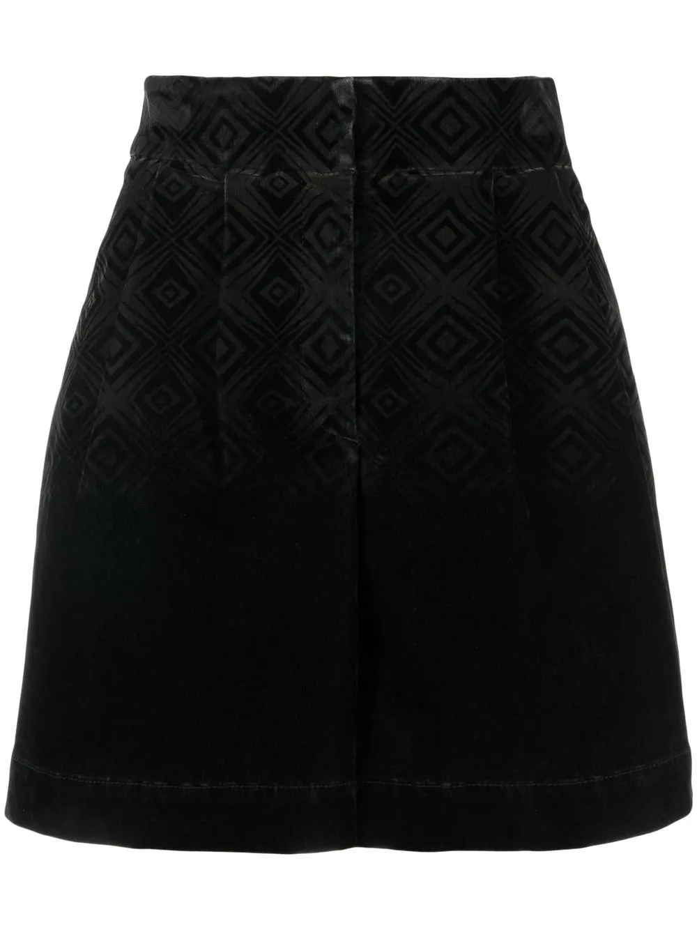 

Alberta Ferretti shorts con motivo geométrico - Negro