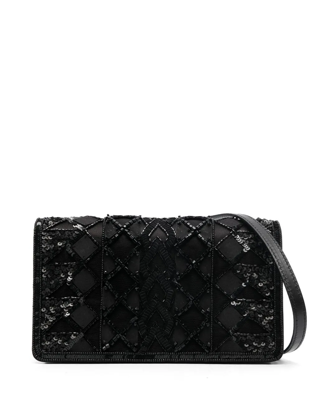 

Alberta Ferretti bead and sequin embellished shoulder bag - Black