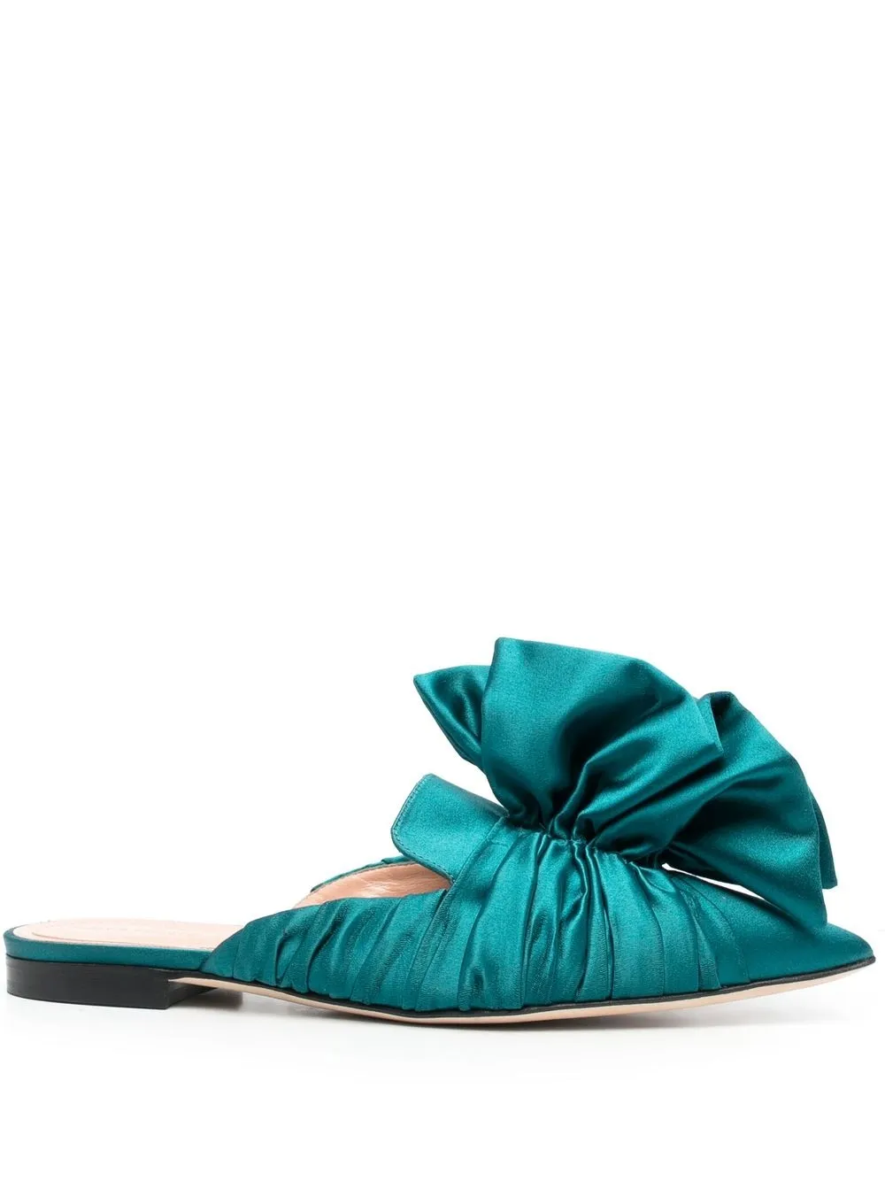 

Alberta Ferretti mules con puntera en punta y volantes - Verde