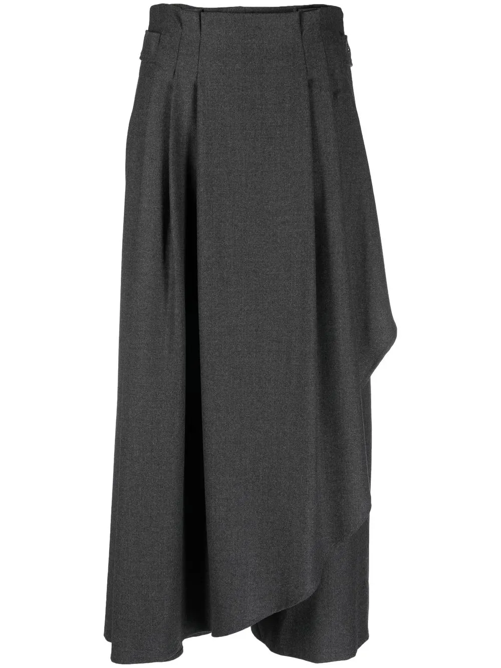 

Alberta Ferretti asymmetric midi skirt - Grey
