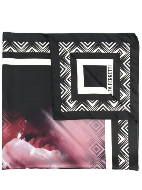 Alberta Ferretti geometric-print silk scarf
