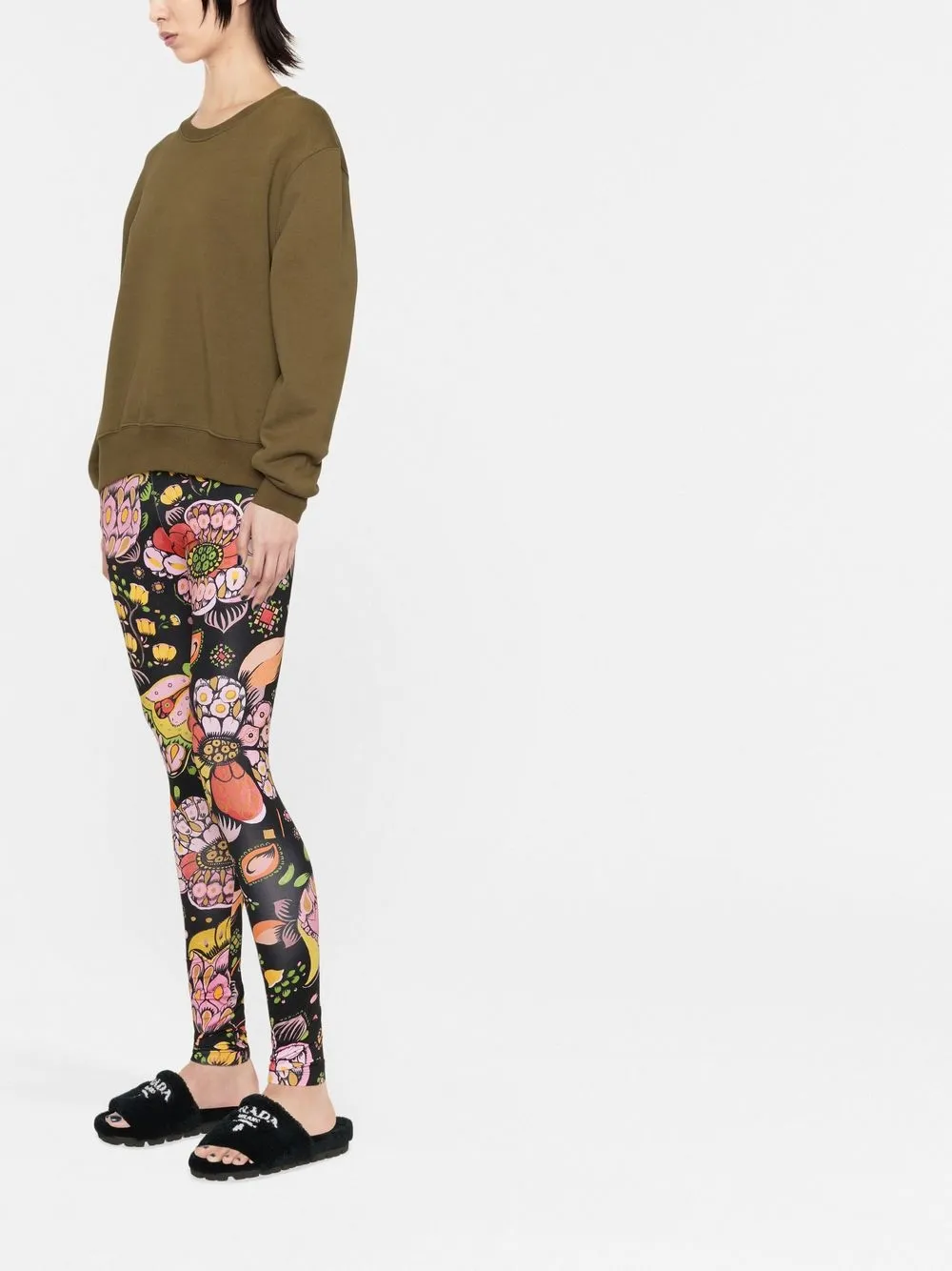 LA DOUBLEJ FLORAL-PRINT LEGGINGS