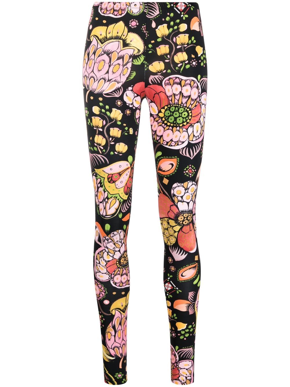 

La DoubleJ leggins con estampado floral - Negro