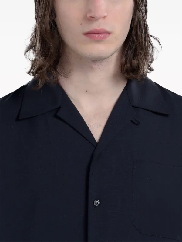 Marni Tropical Wool Bowling Shirt | Blue | FARFETCH