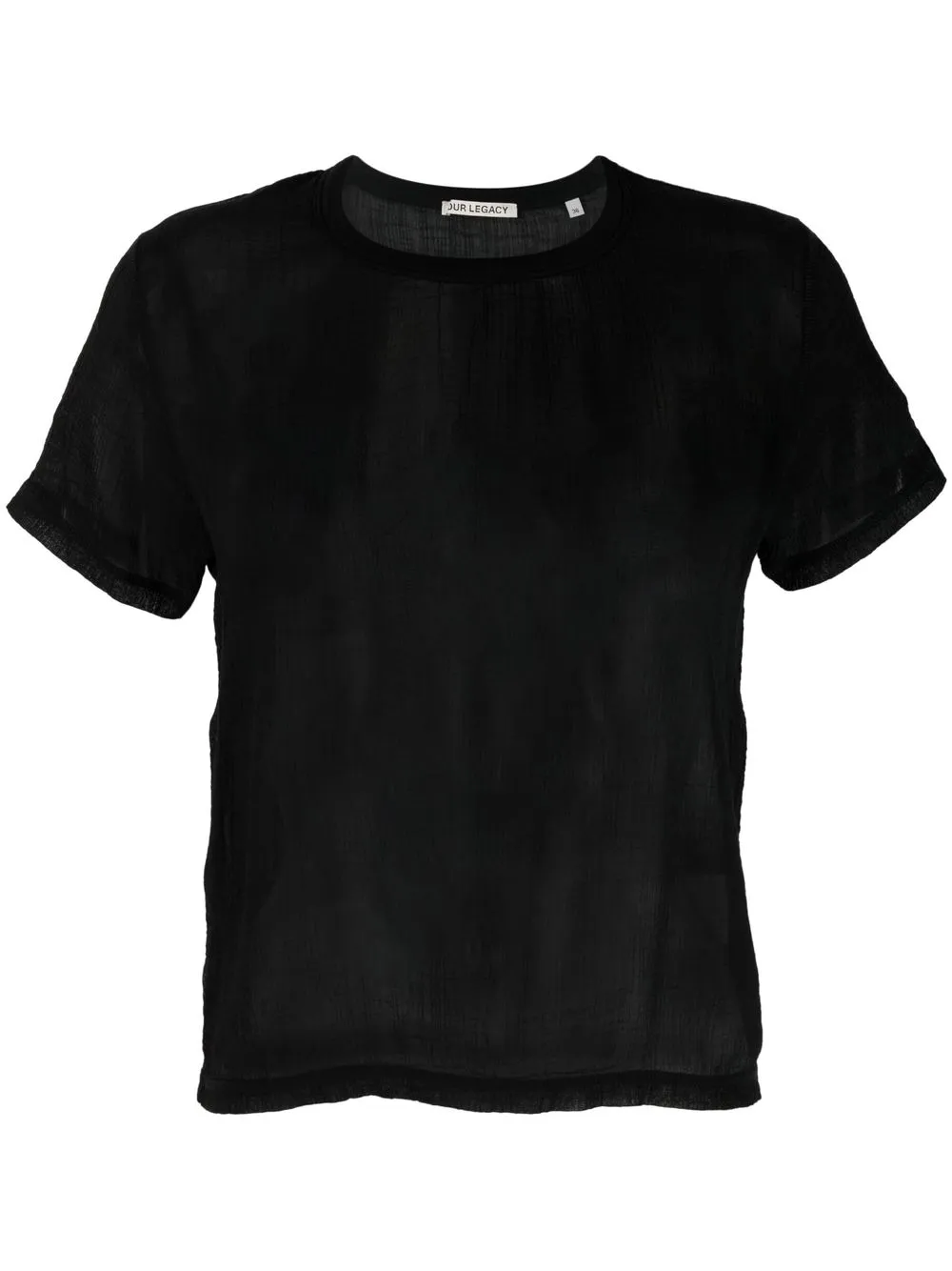 

OUR LEGACY crinkle-effect short-sleeve top - Black