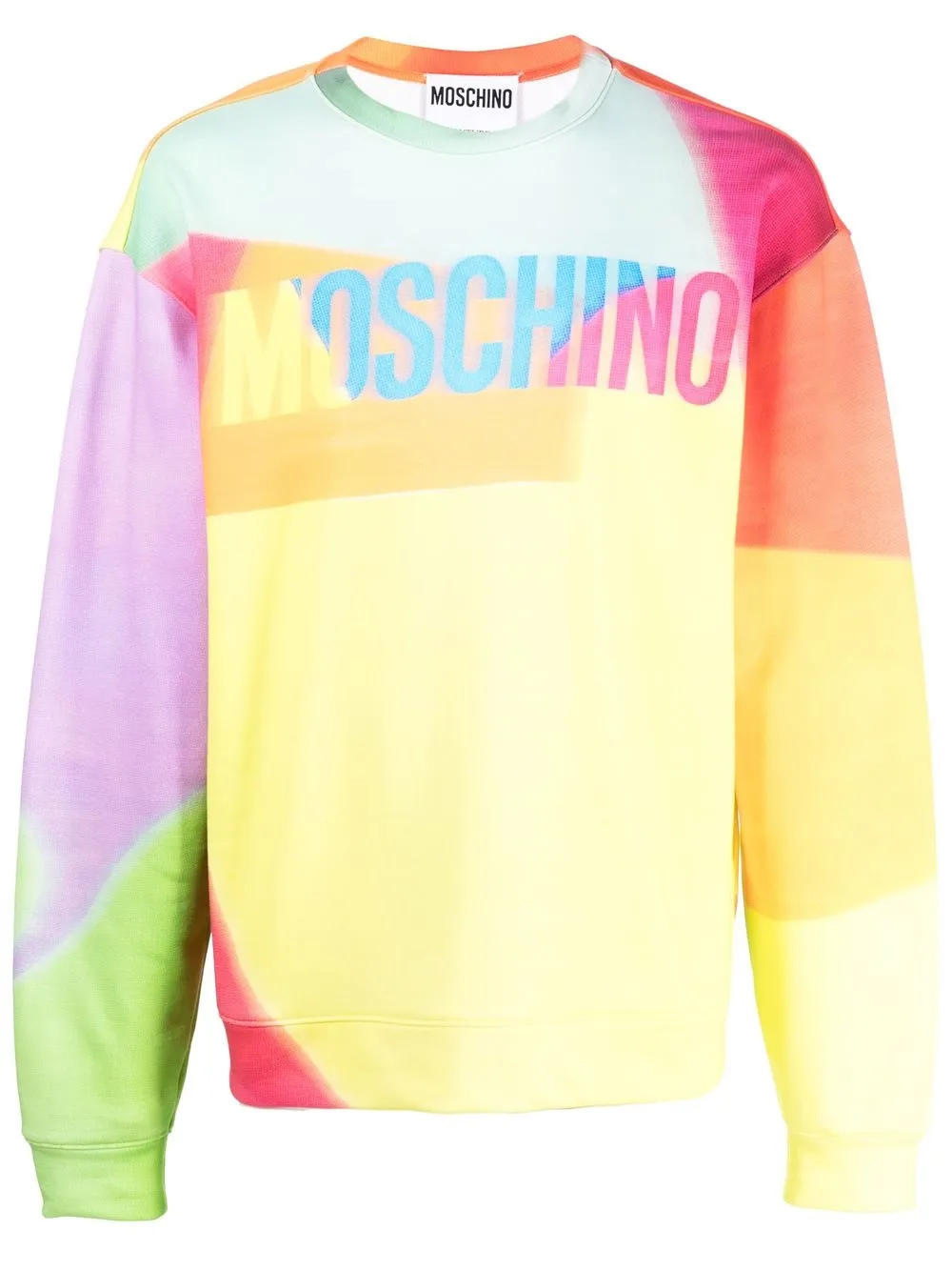 

Moschino sudadera con diseño color block y logo - Amarillo