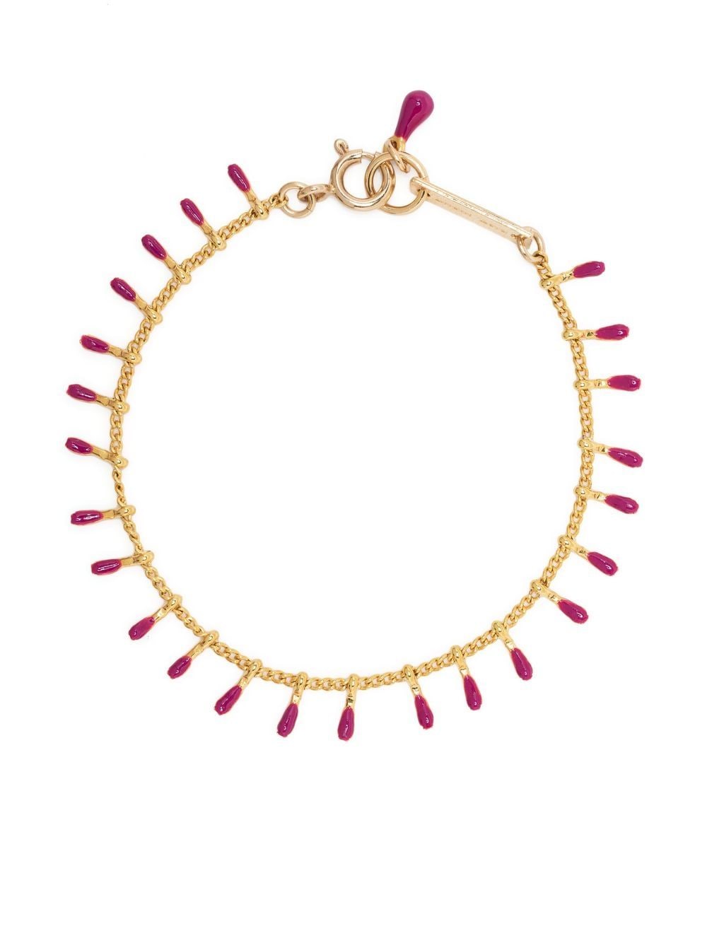 

Isabel Marant pulsera con ribete de cuentas - Rosado