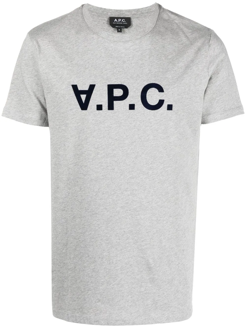 

A.P.C. playera con logo estampado - Gris