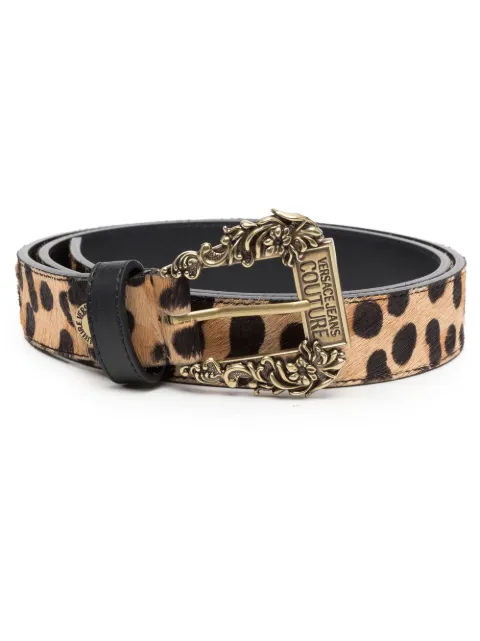 Versace Jeans Couture leopard-print leather belt