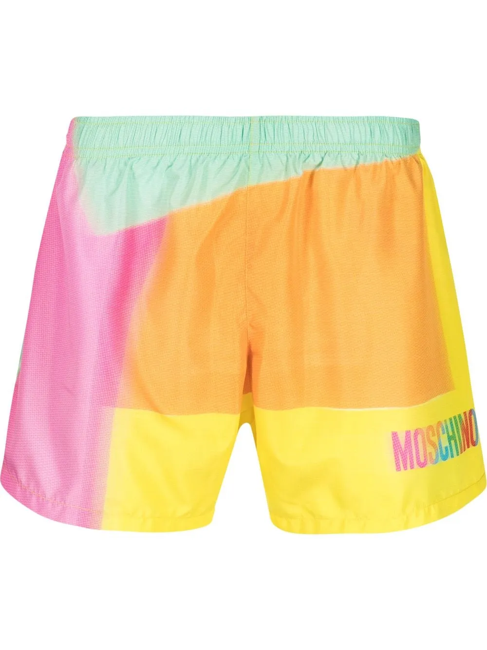 

Moschino shorts de playa con motivo de arcoíris - Amarillo