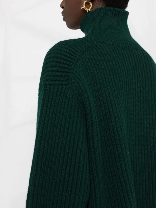 Jil Sander リブニット タートルネック セーター | グリーン | FARFETCH JP