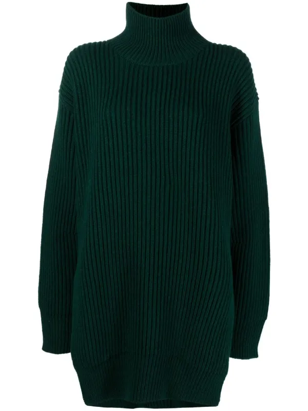 JILSANDER リブ編みタートルネックセーター Jil Sander リブニット タートルネック セーター | グリーン | FARFETCH JP