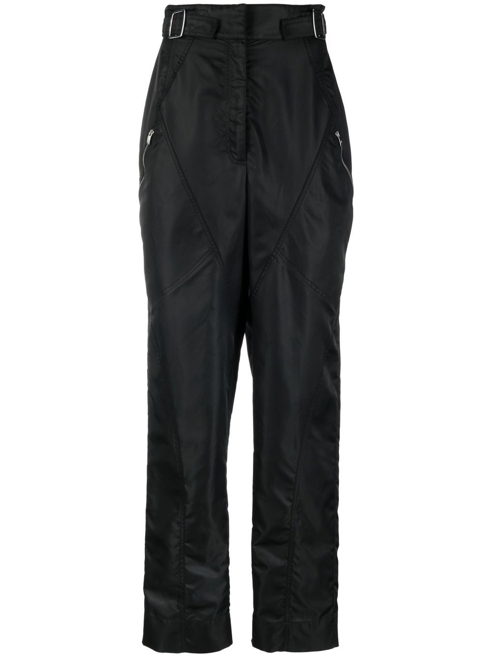 

Alberta Ferretti pantalones con tiro alto y cinturón - Negro