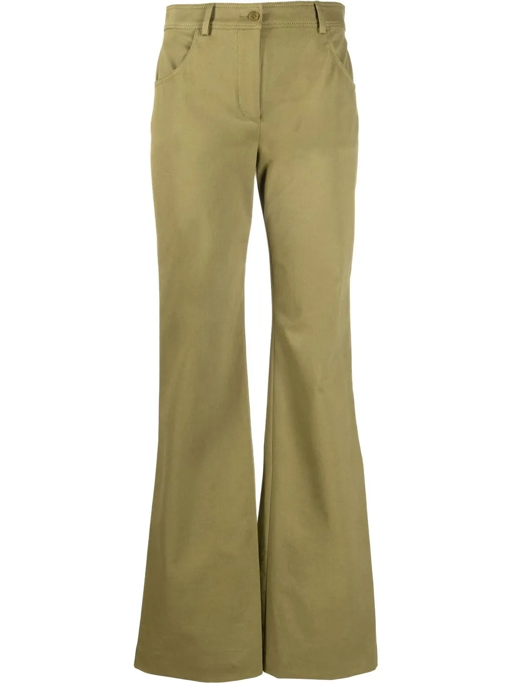 

Alberta Ferretti pantalones rectos con tiro alto - Verde