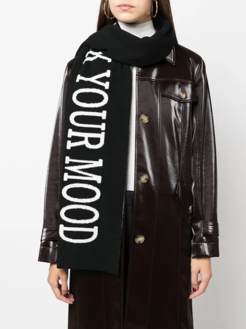 Alberta Ferretti slogan-print scarf J33806602 - 1