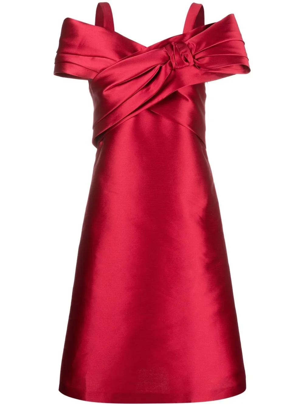 

Alberta Ferretti vestido con hombros descubiertos - Rojo