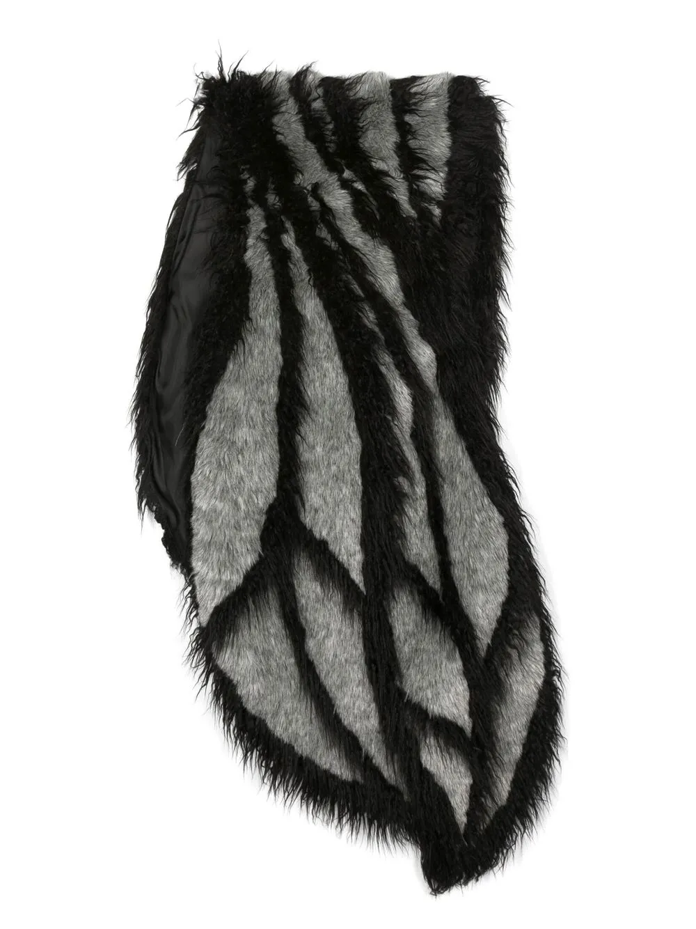 

Alberta Ferretti two-tone faux-fur scarf - Grey