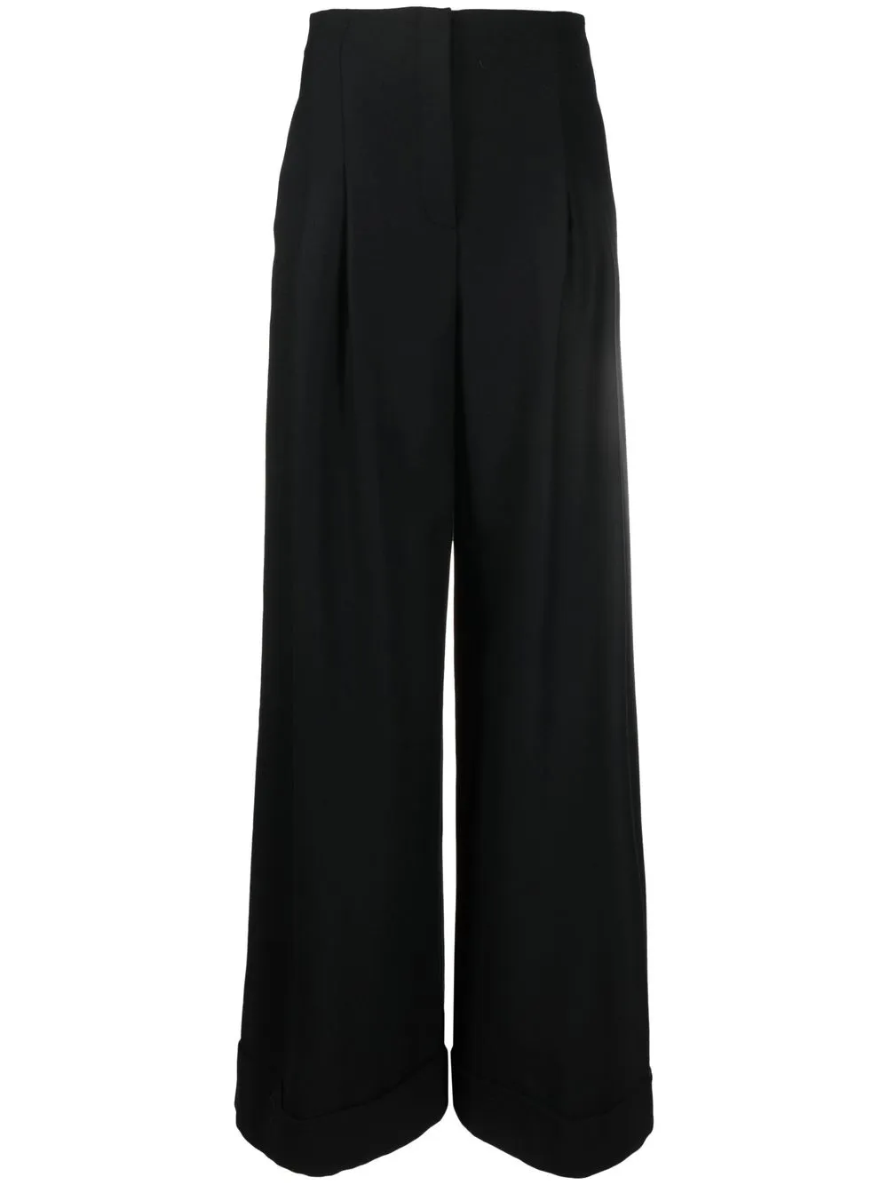 

Alberta Ferretti pantalones anchos con tiro alto - Negro