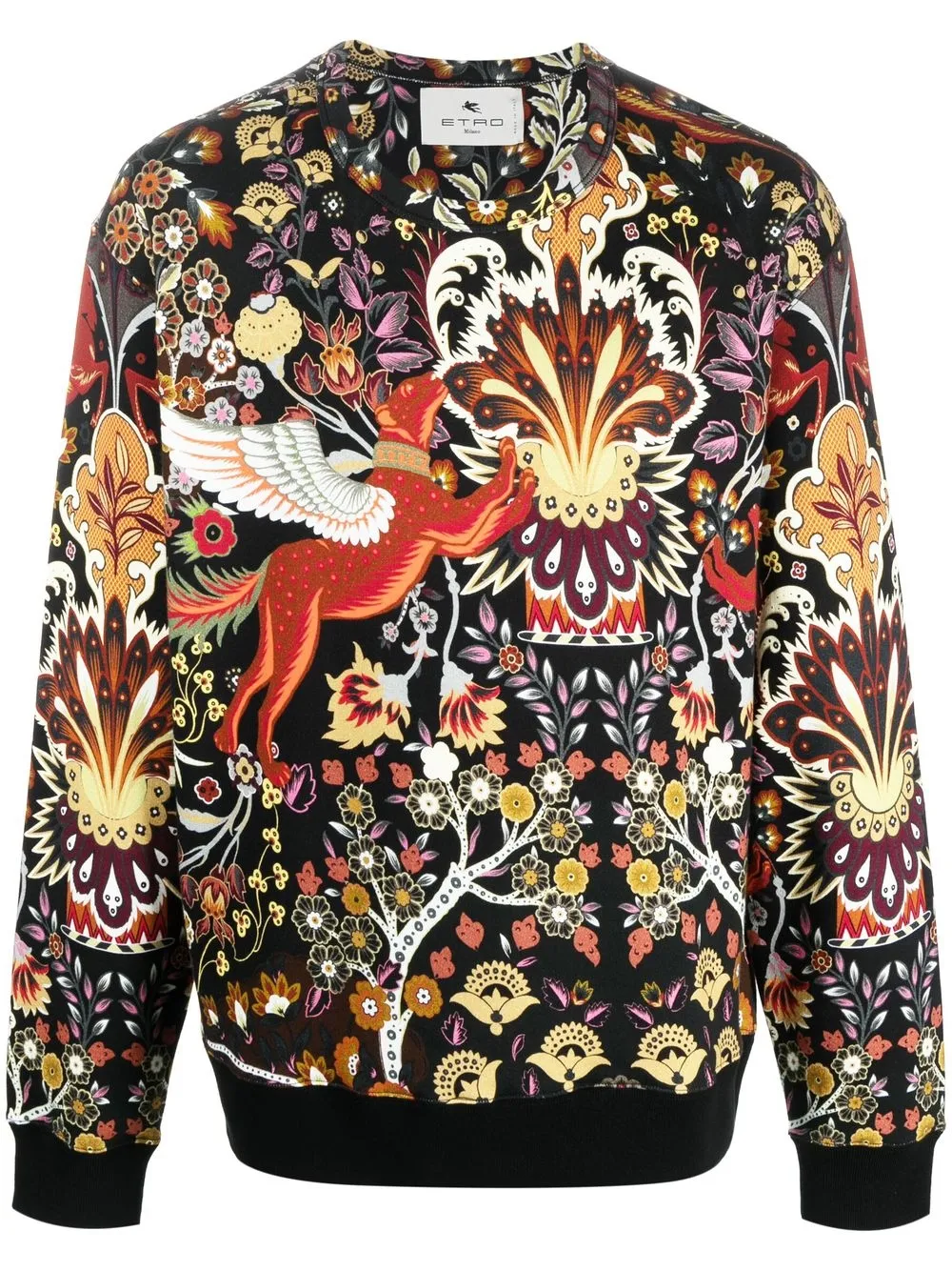 

ETRO sudadera con estampado floral - Negro