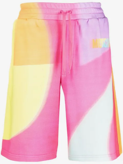Moschino shorts deportivos con estampado de arcoíris