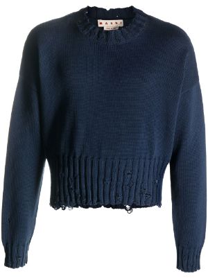 Farfetch Uomo Abbigliamento Maglioni e cardigan Felpe e hoodies Felpe Blu Maglione girocollo con stampa 