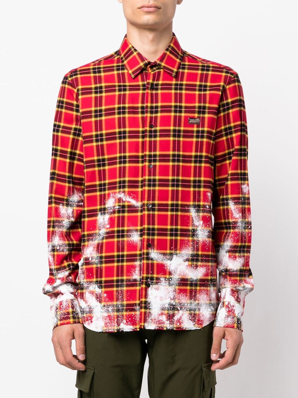 Philipp Plein flannel logo shirt Men