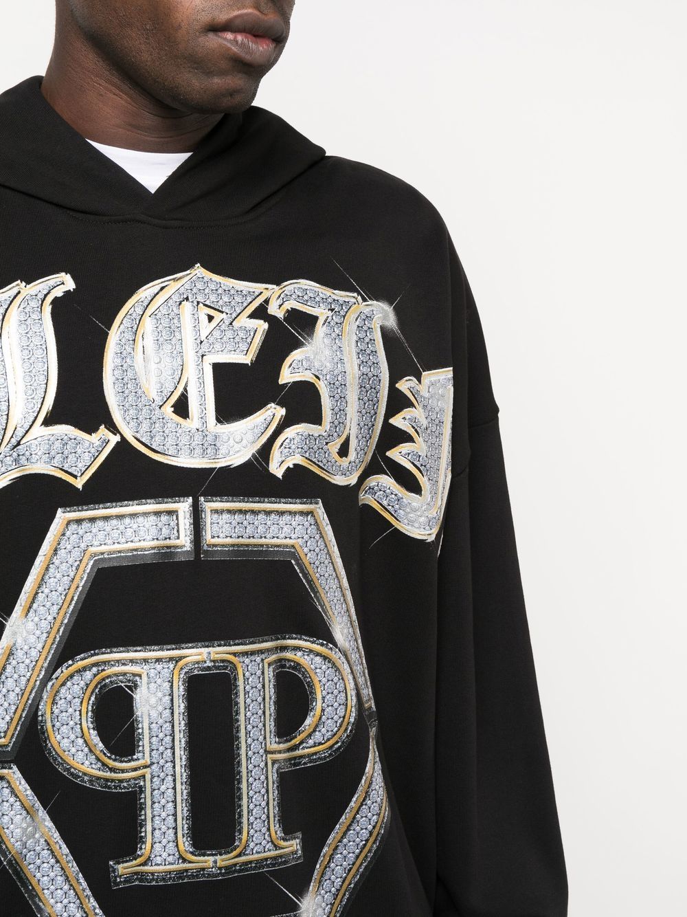 Philipp Plein logo-print cotton hoodie Men