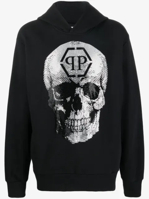 Philipp Plein skull logo-print hoodie